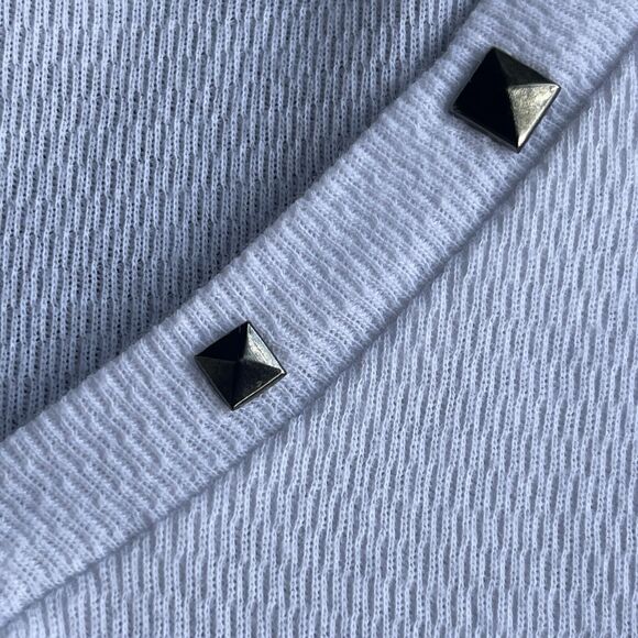 Allen B City of Angels Top Women Extra Large XL Skull Angel Wings Studded V-neck - Picture 4 of 11